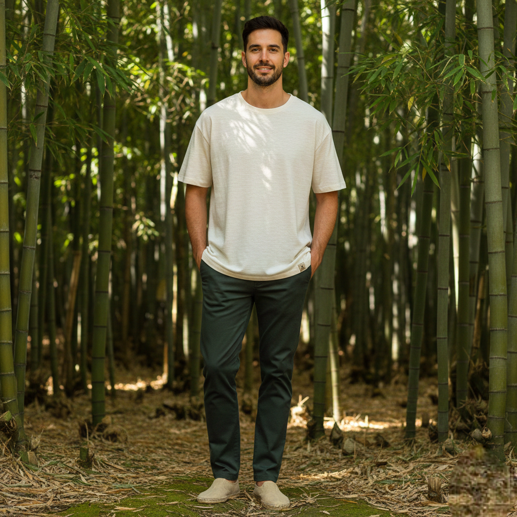 Bamboo t shirts manufacturer producing sustainable and eco friendly apparel at Gunja Textiles